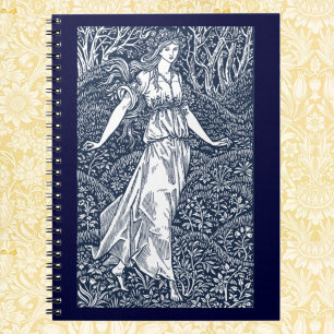 Caderno Espiral senhora no Woods