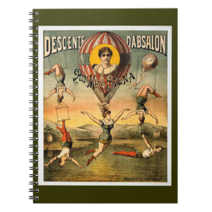 Caderno Espiral Senhorita Stena Vintage Circo da paridade do