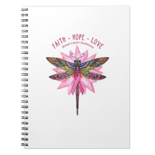 Caderno Espiral Sensibilização do Cancer da Mama Salto de fé nativ