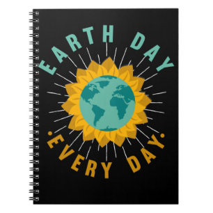 Caderno Espiral Sensibilização Planeta Dia da Terra Amor de Girass