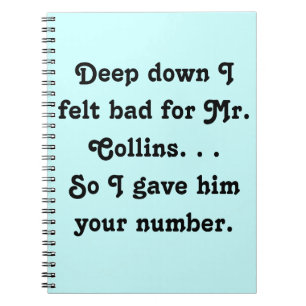 Caderno Espiral Senti-me mal pelo Sr. Collins Design