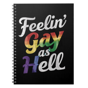 Caderno Espiral Sentindo-se Gay Como o Inferno Orgulho LGBT 