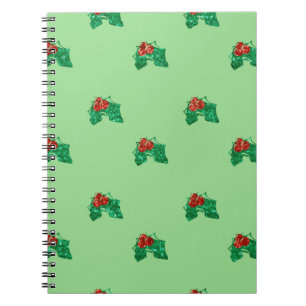 Caderno Espiral sequenciar natal Holly
