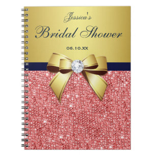 Caderno Espiral Sequências Douradas de Corais do Guestbook do Arc