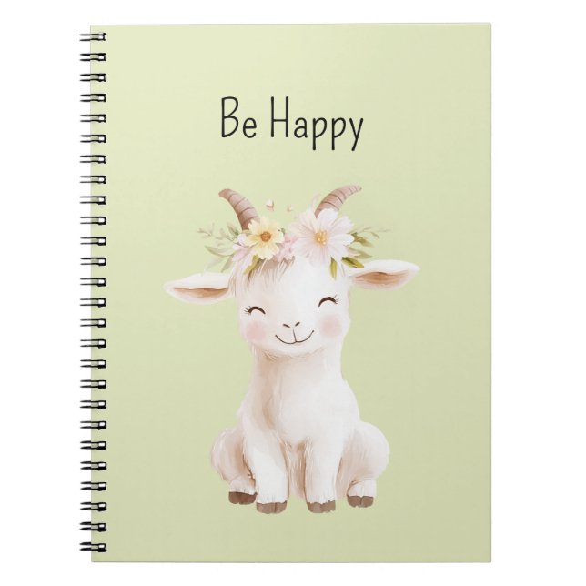 Caderno Espiral Ser Cabra Feliz (Frente)