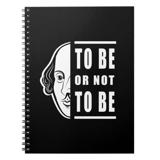 Caderno Espiral Ser Ou Não Ser Shakespeare Cita Thespian (Frente)