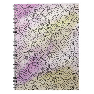 Caderno Espiral Sereia Amarela Roxa