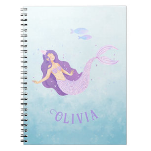 Caderno Espiral Sereia, Aniversário da Garota Púrpura da Água