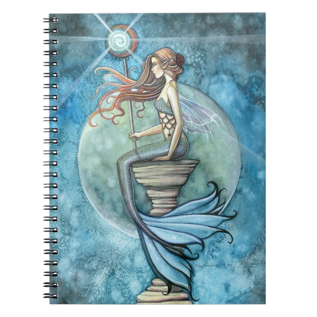Caderno Espiral Sereia Bonita e Lua (Frente)