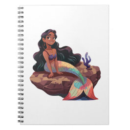 Caderno Espiral Sereia elegante e elegante