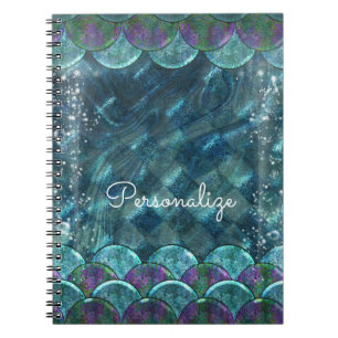 Caderno Espiral Sereia Escala Sob O Mar Encantada Magia