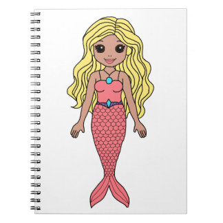 Caderno Espiral Sereia Loira