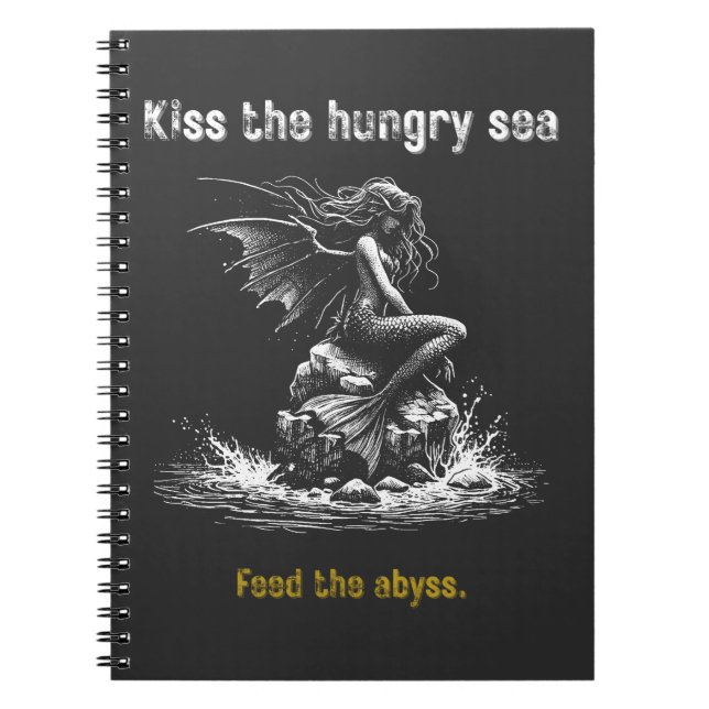 Caderno Espiral Sereia Mermaid das Trevas  (Frente)