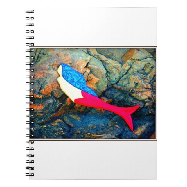 Caderno Espiral sereia vermelha e azul (Frente)