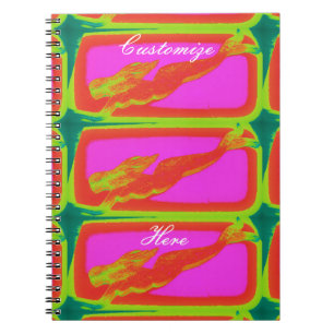 Caderno Espiral sereia vermelha nadadora