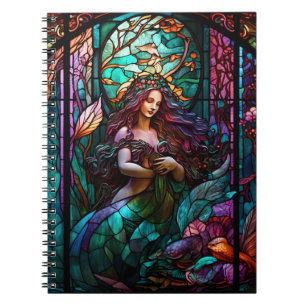 Caderno Espiral Sereia Vidro Arrefecido, Sob O Mar, Igreja