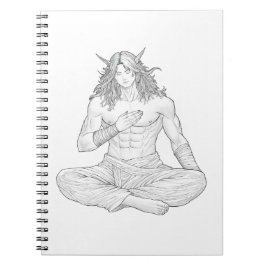 Caderno Espiral Serene Elf Warrior | Fantasy Anime Character Art