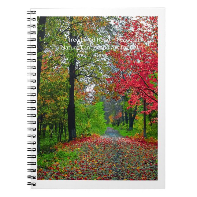 Caderno Espiral Serene Forest Notebook Cover - Peaceful Woodland  (Frente)