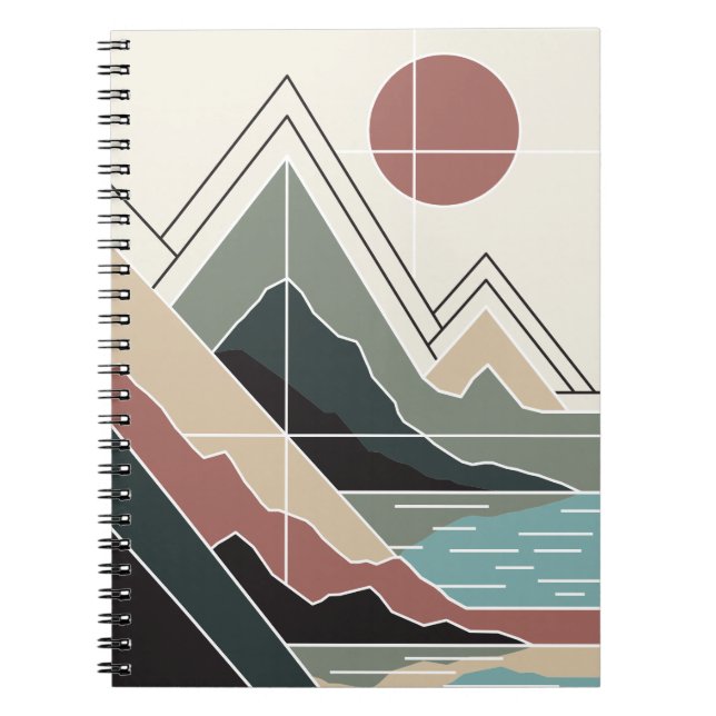 Caderno Espiral Serene Peaks (Frente)