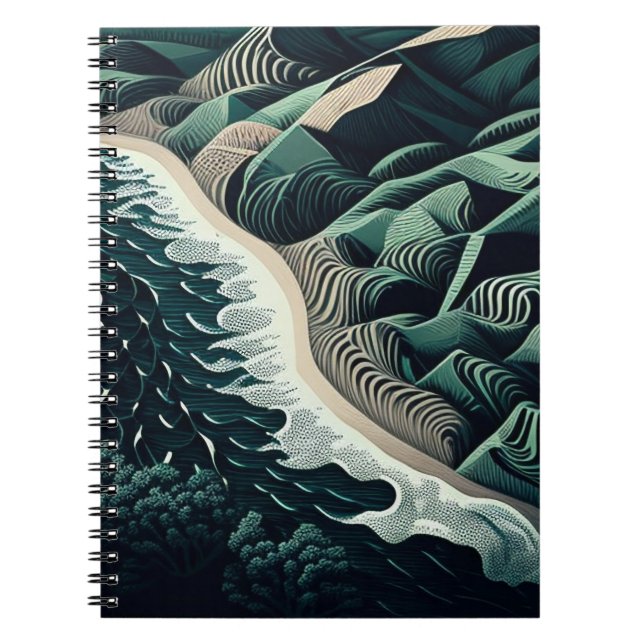 Caderno Espiral Serene Shores (Frente)