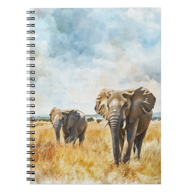 Caderno Espiral Serengetti Elephants (Frente)