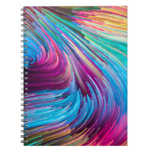 Caderno Espiral Série Color In Motion. Design de fundo do lici