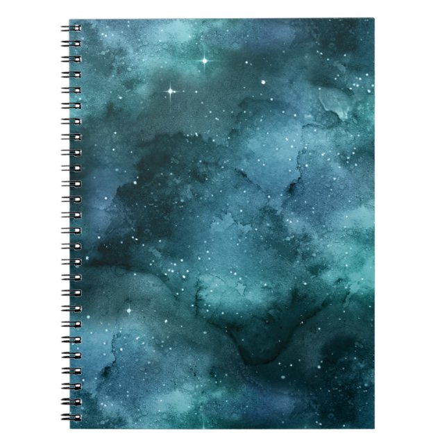 Caderno Espiral Série Design Galáxia Verde 7 (Frente)