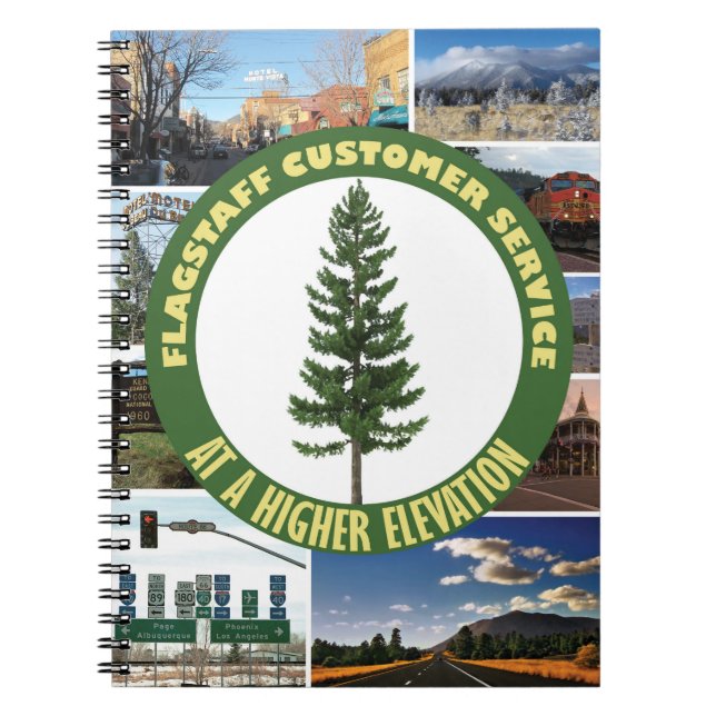 Caderno Espiral Serviço de atendimento ao cliente Flagstaff (Frente)