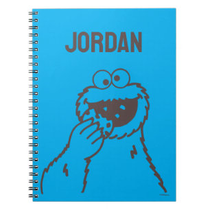 Caderno Espiral Sesame Street Monstro da Biscoito Brilhante
