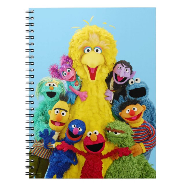 Caderno Espiral Sesame Street | Retrato Divertido de Amigos Colori (Frente)