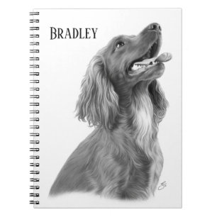 Caderno Espiral Setter Irlandês Personalizado