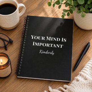 Caderno Espiral Seu Cérebro É Importante Nome Personalizado Bem-Es