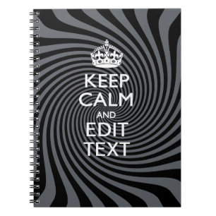 Caderno Espiral Seu costume fica calmo dizendo em espiral preto