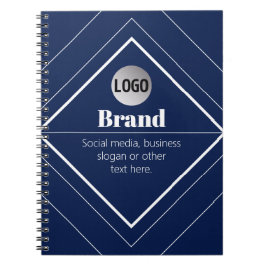 Caderno Espiral Seu Logotipo e Design Moderno Personalizável | Azu