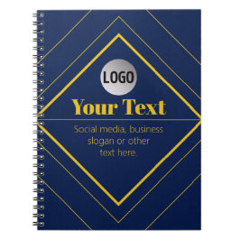 Caderno Espiral Seu Logotipo & Modelo de Design Personalizável