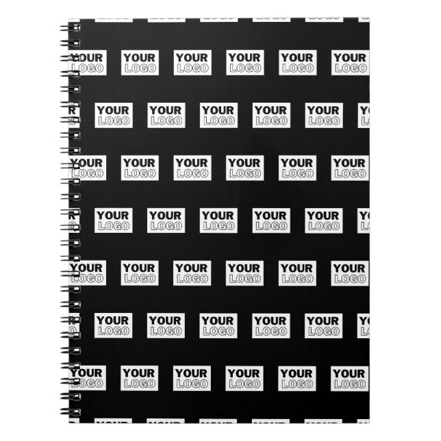 Caderno Espiral Seu logotipo ou design | Fundo de cor editável  (Frente)