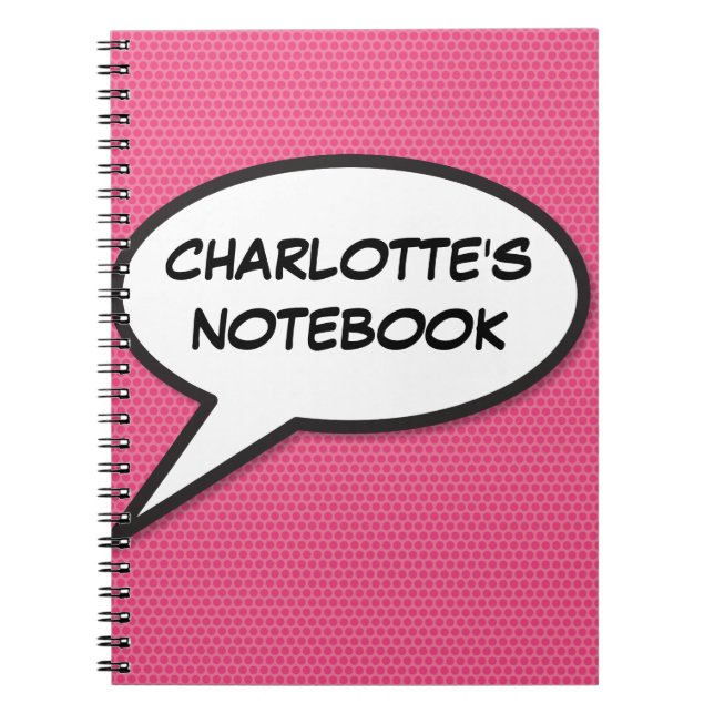 Caderno Espiral Seu Nome Fala Diversão De Bolhas Retrorna Livro (Frente)