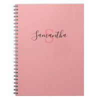Seu Nome Tipografia Monograma - Rosa