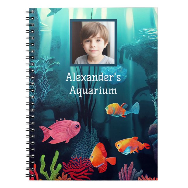 Caderno Espiral Seu Próprio Aquário De Tanque De Peixe Exótico (Frente)