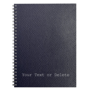 Caderno Espiral Seu Texto Preto Couro/Pele Padrão