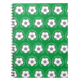 Caderno Espiral Seu Time de Futebol em Verde