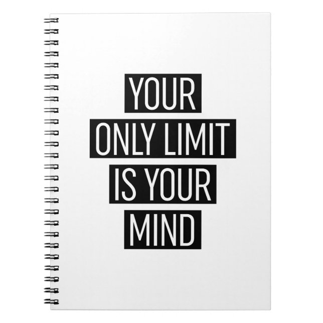 Caderno Espiral Seu Único Limite É Sua Mente (Frente)