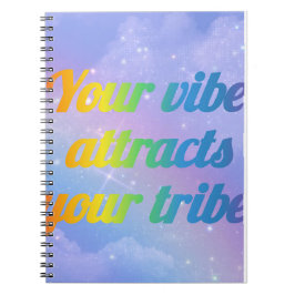 Caderno Espiral Seu Vibe Atrai Sua Tribo | Mo de Energia Positiva