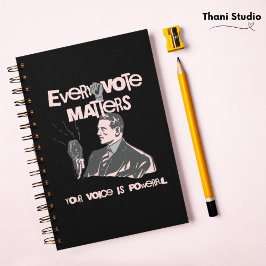 Caderno Espiral Seu Voto Importa Eleição Rosa Política Impresso