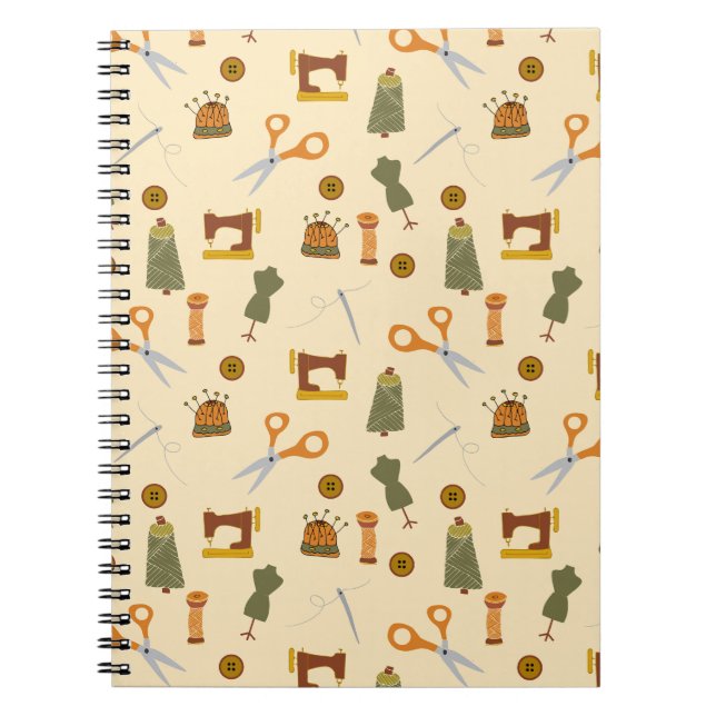 Caderno Espiral Sewing notebook (Frente)