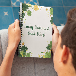 Caderno Espiral Shamrock & Clover Irlandeses Personalizados