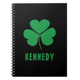 Caderno Espiral Shamrock Green Clover Ireland Celular Irish Name