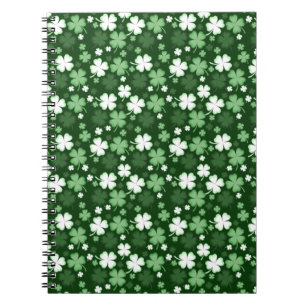 Caderno Espiral Shamrock verde, Rua. Dia de Patrick