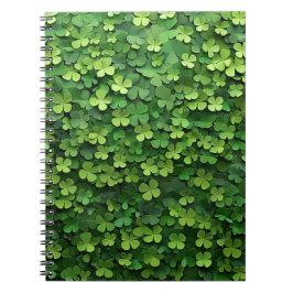 CADERNO ESPIRAL SHAMROCKS VERDE IRLANDÊS DA COBERTURA CELTICA