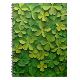 CADERNO ESPIRAL SHAMROCKS VERDE IRLANDÊS DA COBERTURA CELTICA